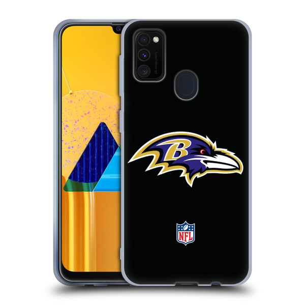 NFL Baltimore Ravens Logo Plain Soft Gel Case for Samsung Galaxy M30s (2019)/M21 (2020)