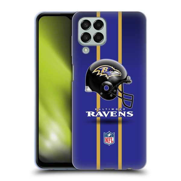 NFL Baltimore Ravens Logo Helmet Soft Gel Case for Samsung Galaxy M33 (2022)