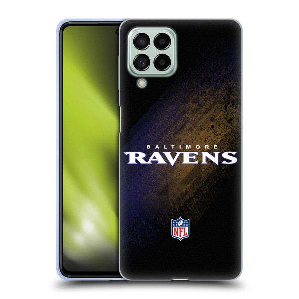 NFL Baltimore Ravens Logo Blur Soft Gel Case for Samsung Galaxy M53 (2022)