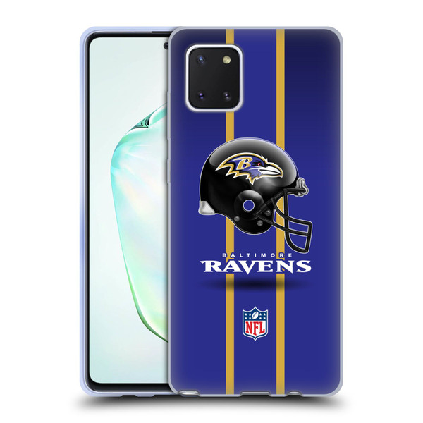 NFL Baltimore Ravens Logo Helmet Soft Gel Case for Samsung Galaxy Note10 Lite