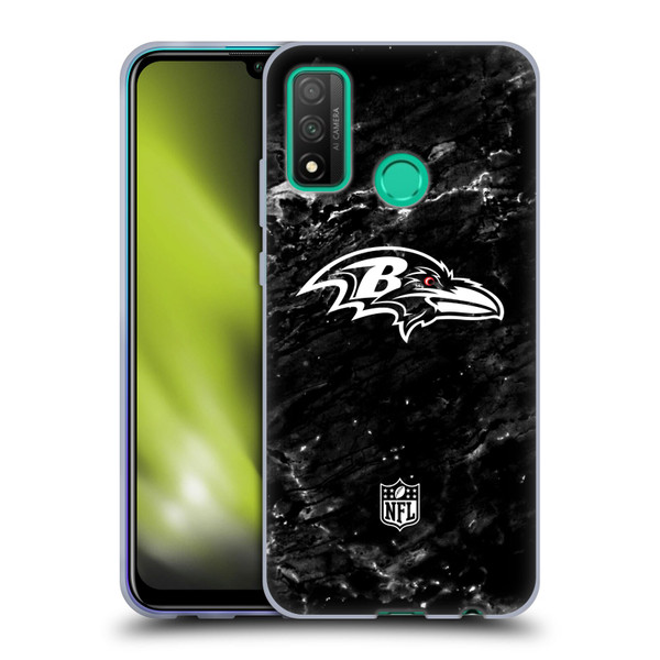 NFL Baltimore Ravens Artwork Marble Soft Gel Case for Huawei P Smart (2020)