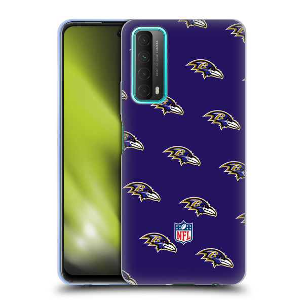 NFL Baltimore Ravens Artwork Patterns Soft Gel Case for Huawei P Smart (2021)