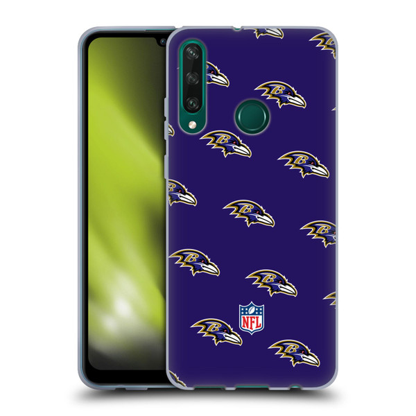 NFL Baltimore Ravens Artwork Patterns Soft Gel Case for Huawei Y6p