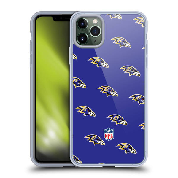 NFL Baltimore Ravens Artwork Patterns Soft Gel Case for Apple iPhone 11 Pro Max