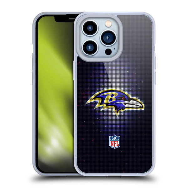 NFL Baltimore Ravens Artwork LED Soft Gel Case for Apple iPhone 13 Pro