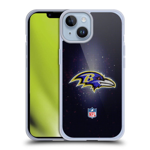 NFL Baltimore Ravens Artwork LED Soft Gel Case for Apple iPhone 14