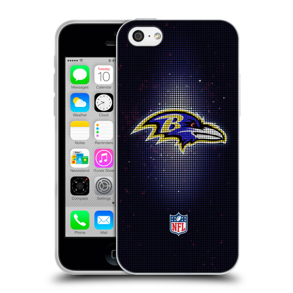 NFL Baltimore Ravens Artwork LED Soft Gel Case for Apple iPhone 5c