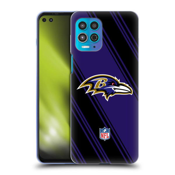 NFL Baltimore Ravens Artwork Stripes Soft Gel Case for Motorola Moto G100