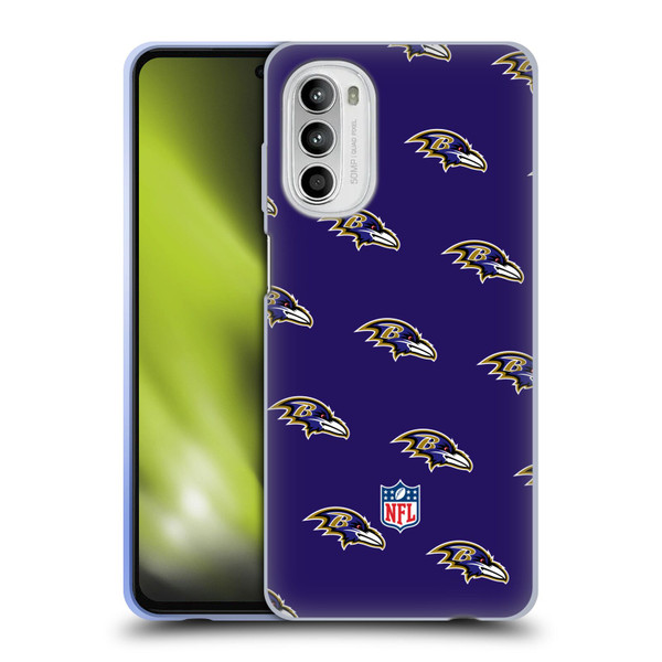 NFL Baltimore Ravens Artwork Patterns Soft Gel Case for Motorola Moto G52