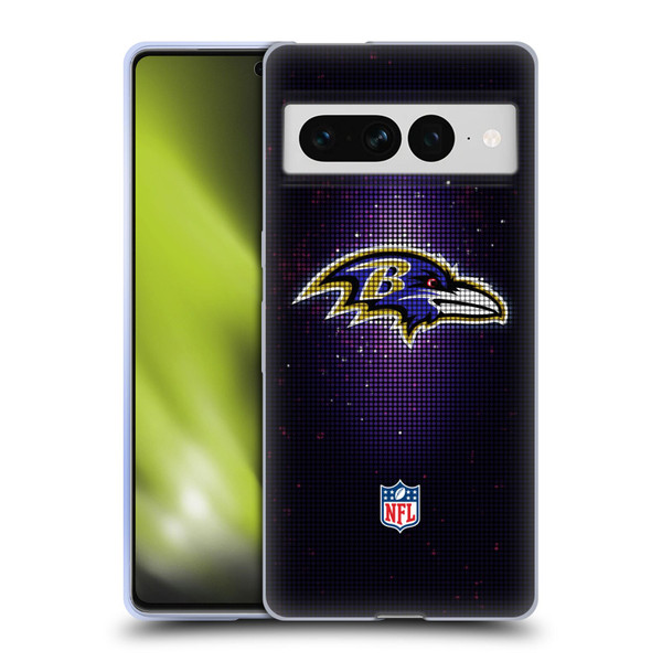 NFL Baltimore Ravens Artwork LED Soft Gel Case for Google Pixel 7 Pro