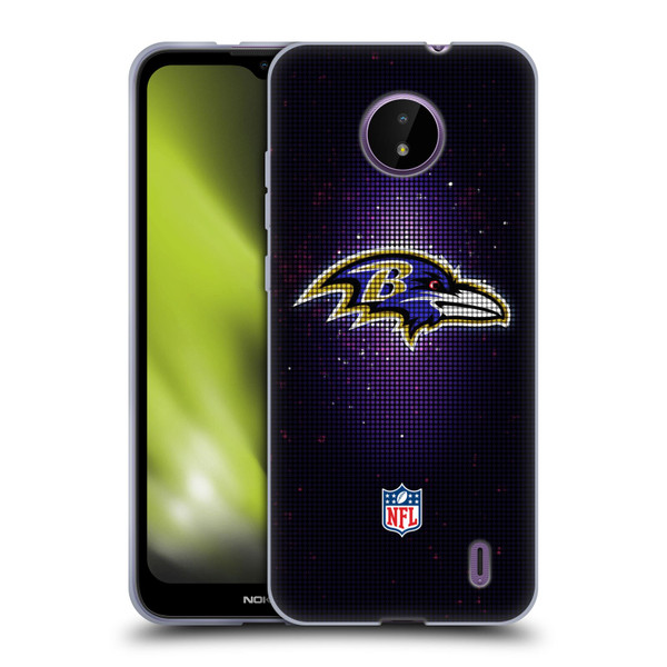NFL Baltimore Ravens Artwork LED Soft Gel Case for Nokia C10 / C20