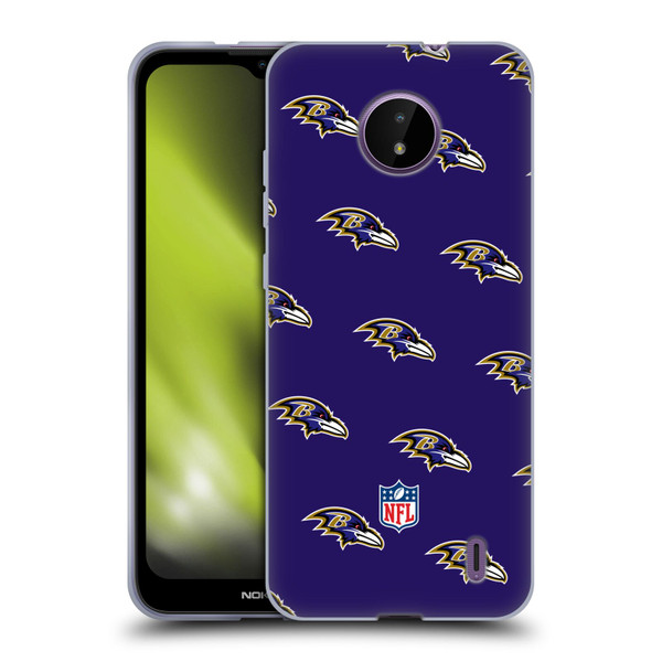 NFL Baltimore Ravens Artwork Patterns Soft Gel Case for Nokia C10 / C20