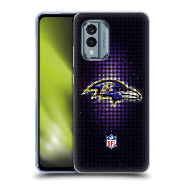 NFL Baltimore Ravens Artwork LED Soft Gel Case for Nokia X30