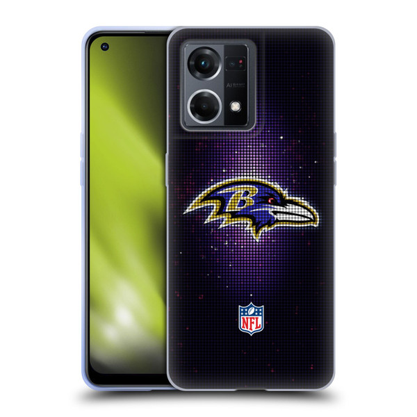 NFL Baltimore Ravens Artwork LED Soft Gel Case for OPPO Reno8 4G