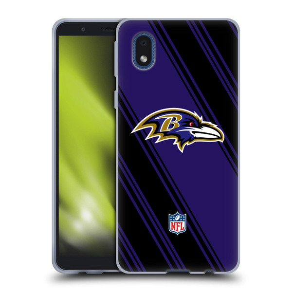 NFL Baltimore Ravens Artwork Stripes Soft Gel Case for Samsung Galaxy A01 Core (2020)