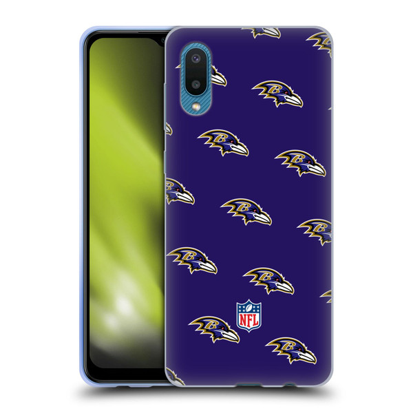NFL Baltimore Ravens Artwork Patterns Soft Gel Case for Samsung Galaxy A02/M02 (2021)