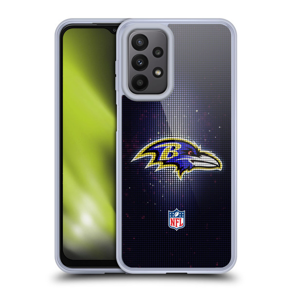 NFL Baltimore Ravens Artwork LED Soft Gel Case for Samsung Galaxy A23 / 5G (2022)