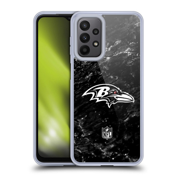 NFL Baltimore Ravens Artwork Marble Soft Gel Case for Samsung Galaxy A23 / 5G (2022)