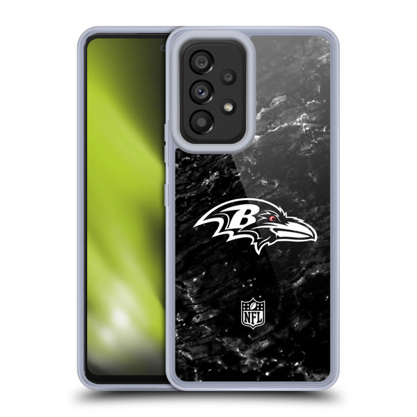 NFL Baltimore Ravens Artwork Marble Soft Gel Case for Samsung Galaxy A53 5G (2022)