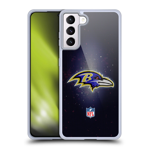 NFL Baltimore Ravens Artwork LED Soft Gel Case for Samsung Galaxy S21+ 5G