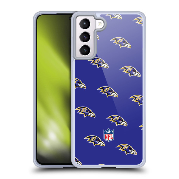 NFL Baltimore Ravens Artwork Patterns Soft Gel Case for Samsung Galaxy S21+ 5G