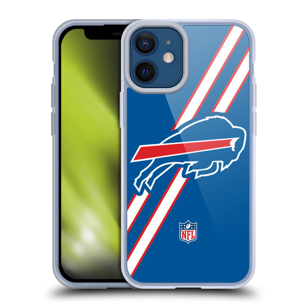 NFL Buffalo Bills Logo Stripes Soft Gel Case for Apple iPhone 12 Mini