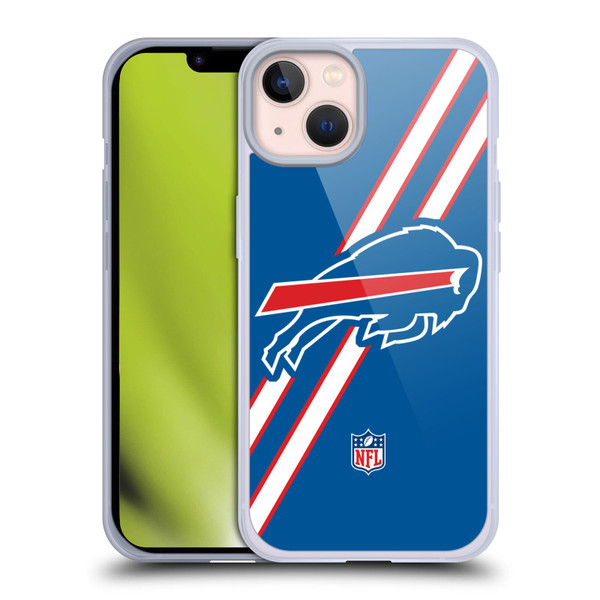 NFL Buffalo Bills Logo Stripes Soft Gel Case for Apple iPhone 13