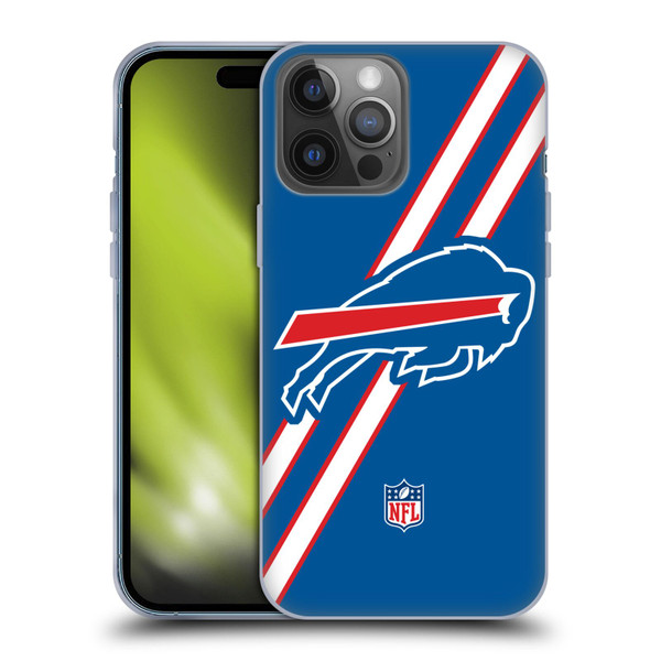 NFL Buffalo Bills Logo Stripes Soft Gel Case for Apple iPhone 14 Pro Max