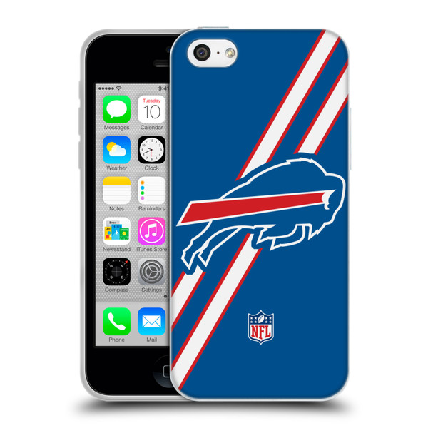 NFL Buffalo Bills Logo Stripes Soft Gel Case for Apple iPhone 5c