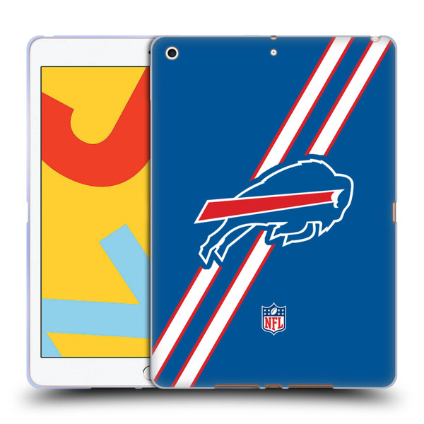 NFL Buffalo Bills Logo Stripes Soft Gel Case for Apple iPad 10.2 2019/2020/2021