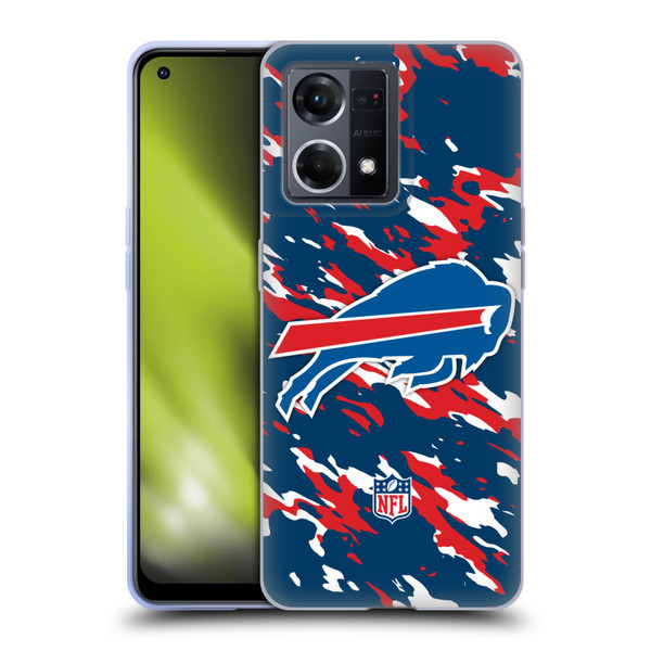 NFL Buffalo Bills Logo Camou Soft Gel Case for OPPO Reno8 4G