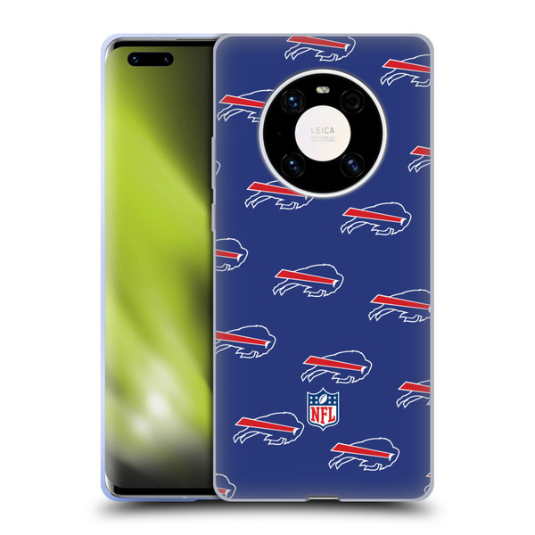 NFL Buffalo Bills Artwork Patterns Soft Gel Case for Huawei Mate 40 Pro 5G