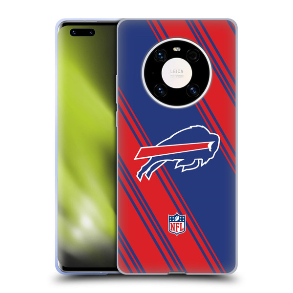 NFL Buffalo Bills Artwork Stripes Soft Gel Case for Huawei Mate 40 Pro 5G