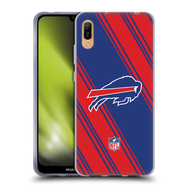 NFL Buffalo Bills Artwork Stripes Soft Gel Case for Huawei Y6 Pro (2019)