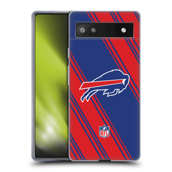 NFL Buffalo Bills Artwork Stripes Soft Gel Case for Google Pixel 6a