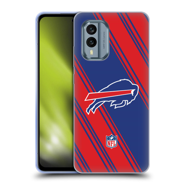 NFL Buffalo Bills Artwork Stripes Soft Gel Case for Nokia X30