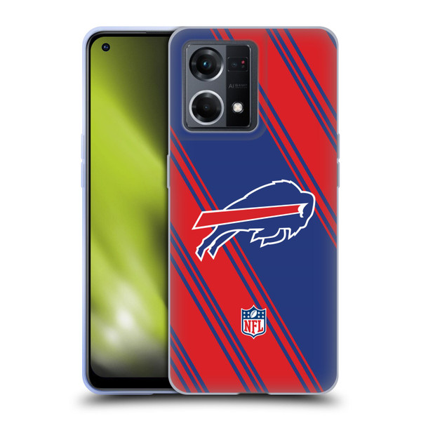 NFL Buffalo Bills Artwork Stripes Soft Gel Case for OPPO Reno8 4G