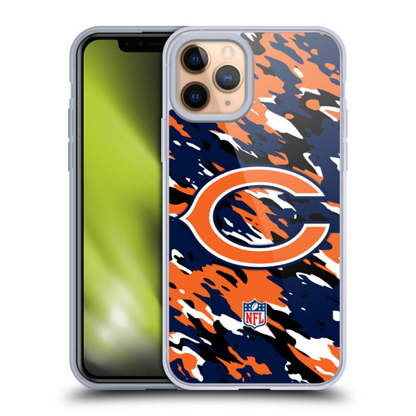 NFL Chicago Bears Logo Camou Soft Gel Case for Apple iPhone 11 Pro