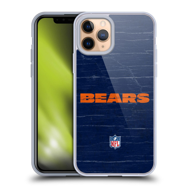 NFL Chicago Bears Logo Distressed Look Soft Gel Case for Apple iPhone 11 Pro