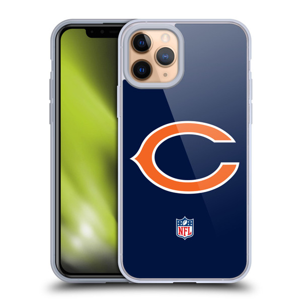 NFL Chicago Bears Logo Plain Soft Gel Case for Apple iPhone 11 Pro