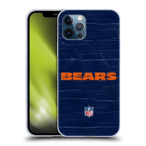 NFL Chicago Bears Logo Distressed Look Soft Gel Case for Apple iPhone 12 / iPhone 12 Pro