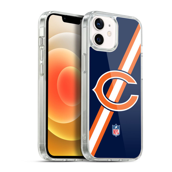NFL Chicago Bears Logo Stripes Soft Gel Case for Apple iPhone 12 / iPhone 12 Pro & MagSafe