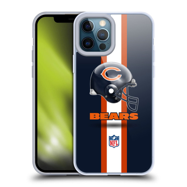NFL Chicago Bears Logo Helmet Soft Gel Case for Apple iPhone 12 Pro Max