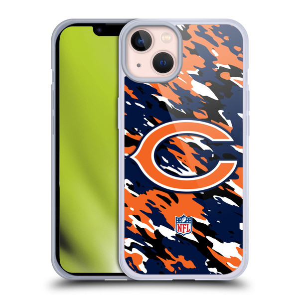 NFL Chicago Bears Logo Camou Soft Gel Case for Apple iPhone 13