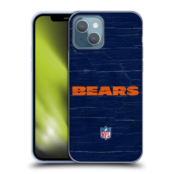 NFL Chicago Bears Logo Distressed Look Soft Gel Case for Apple iPhone 13