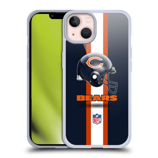 NFL Chicago Bears Logo Helmet Soft Gel Case for Apple iPhone 13