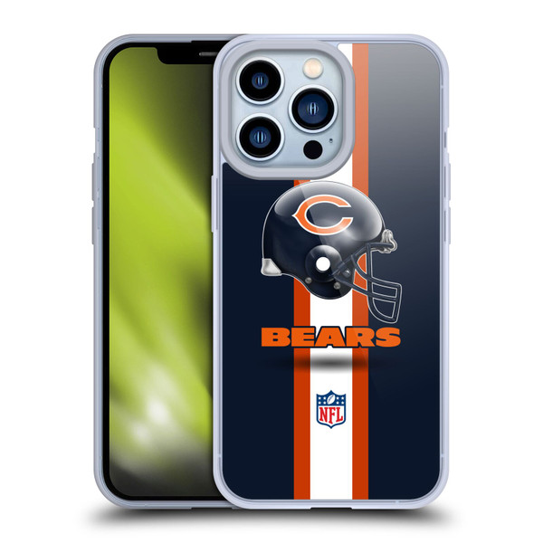 NFL Chicago Bears Logo Helmet Soft Gel Case for Apple iPhone 13 Pro