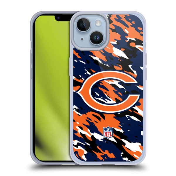 NFL Chicago Bears Logo Camou Soft Gel Case for Apple iPhone 14