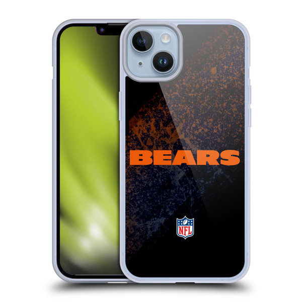 NFL Chicago Bears Logo Blur Soft Gel Case for Apple iPhone 14 Plus