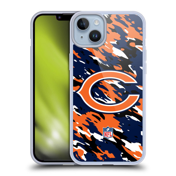 NFL Chicago Bears Logo Camou Soft Gel Case for Apple iPhone 14 Plus